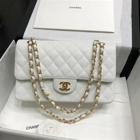 chanel white handbags|Chanel white bag 2020.